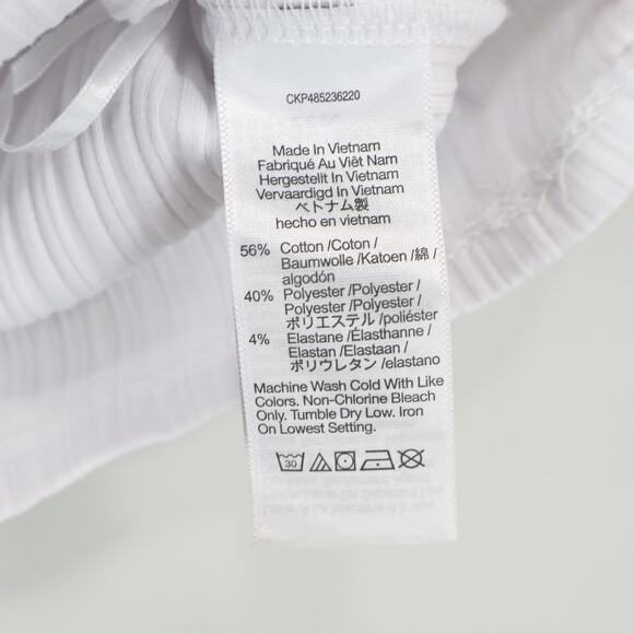 NWT Madewell Ribbed Off-The-Shoulder Top In Eyelet White Size Large - Picture 9 of 9